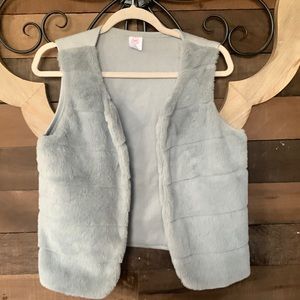 Wonder Nation Girls Fashion Fur Vest